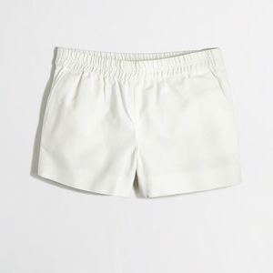J. Crew 3" White Boardwalk Pull-On Short